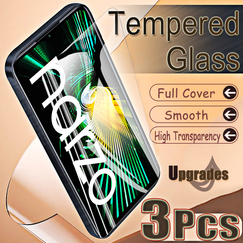 Tempered Glass Screen 9H - 3PCS 9H Fingerprint-Unlock Protect Tempered Glass