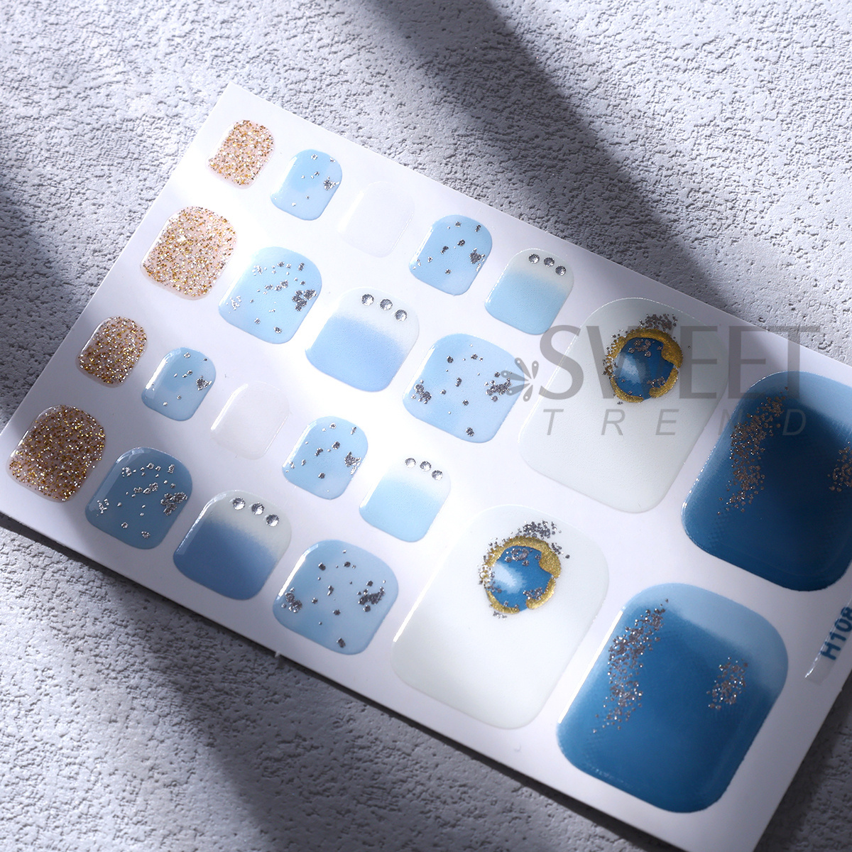 5pcs Elegant Rhinestone Design - Full Cover Adhesive ulasan dan harga