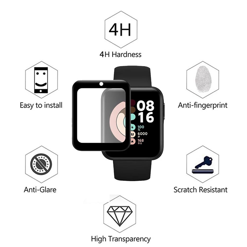 2 Pcs Tempered Glass for Redmi - Smartwatch Screen Film ulasan dan harga