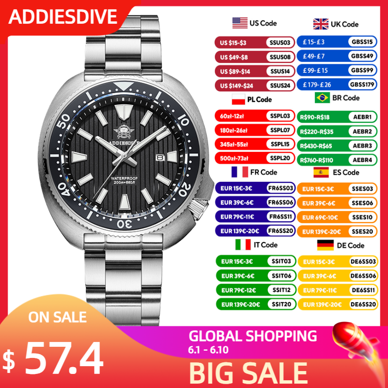 ADDIESDIVE New Men's Watches Q - Anti Blue Light Film ulasan dan harga