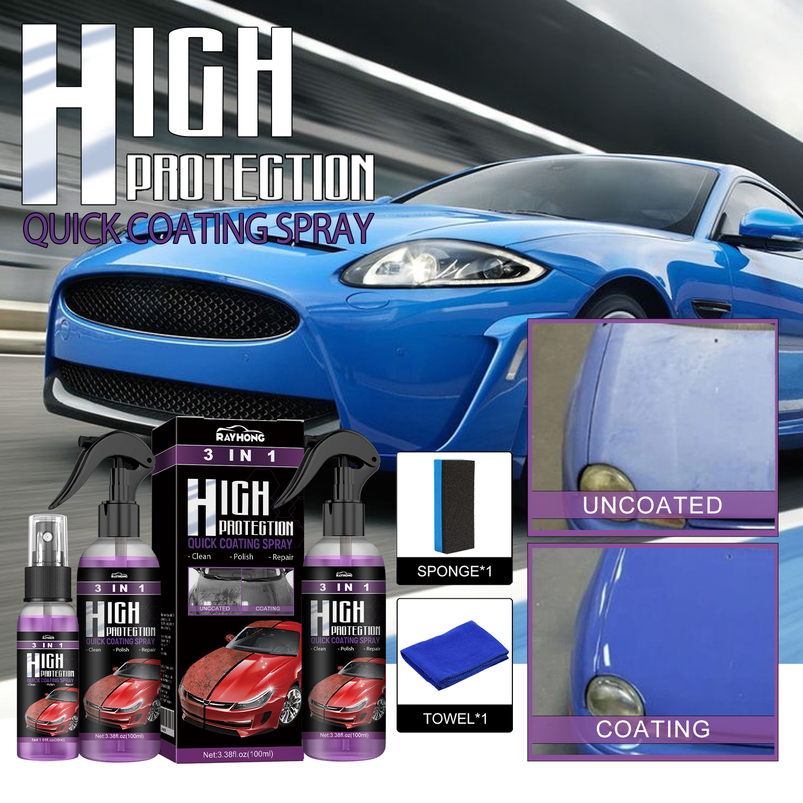 Car Ceramic Nano Coating Liqui - Nano Liquid Coating ulasan dan harga